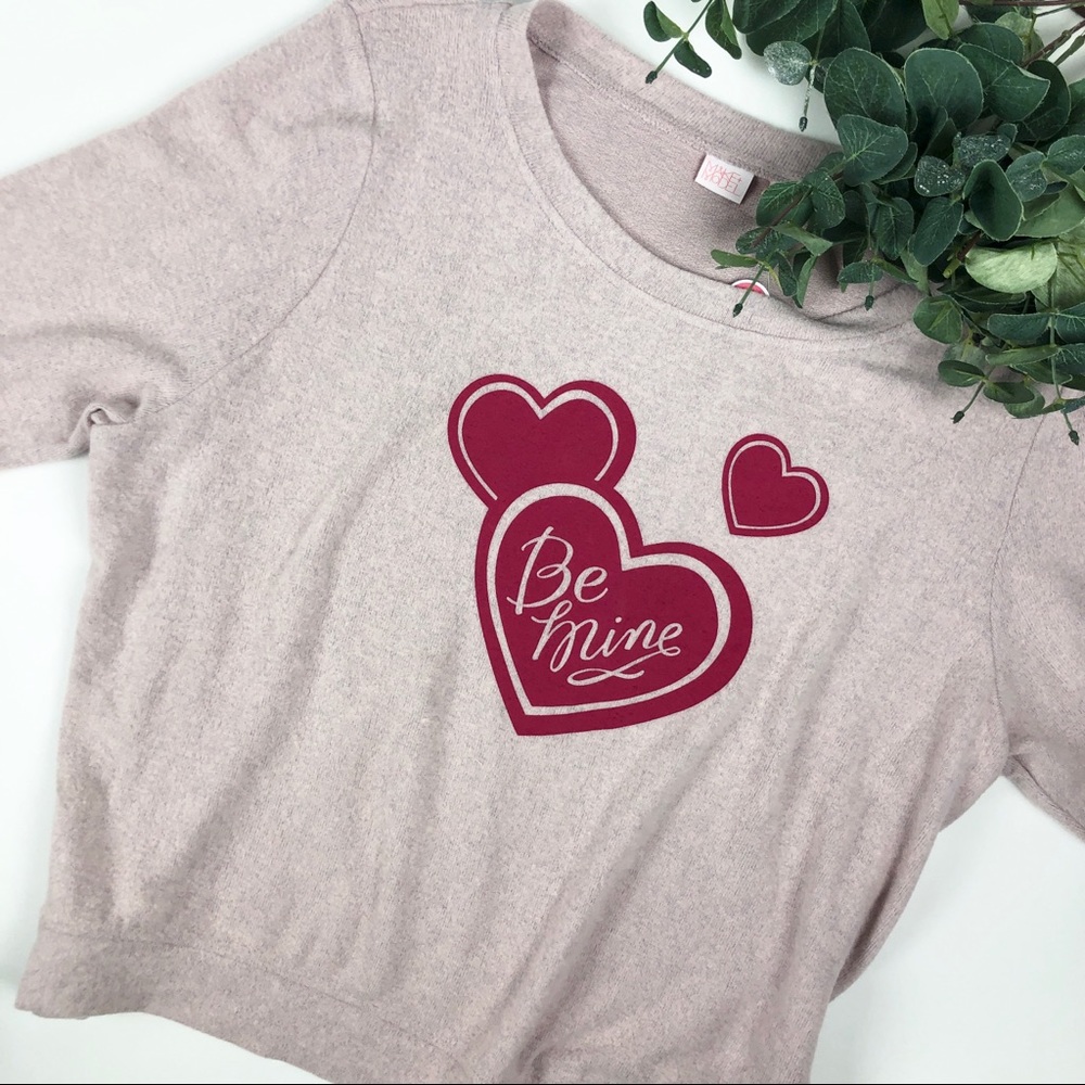 Make & Model Be Mine Soft Sweater Pink Heart